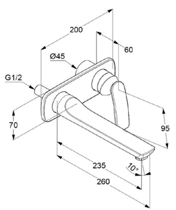 Смеситель для раковины Kludi Balance 522478775 хром/черный матовый