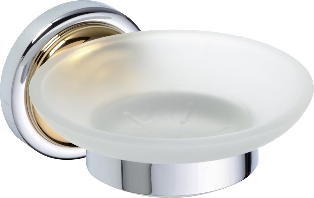 Мыльница стеклянная Bemeta Retro Gold and Сhrom 144208028 Золото хром