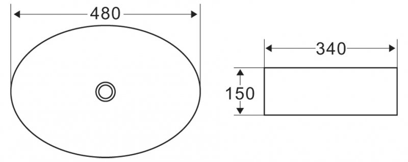 Раковина накладная 48см BelBagno BB1085 белый