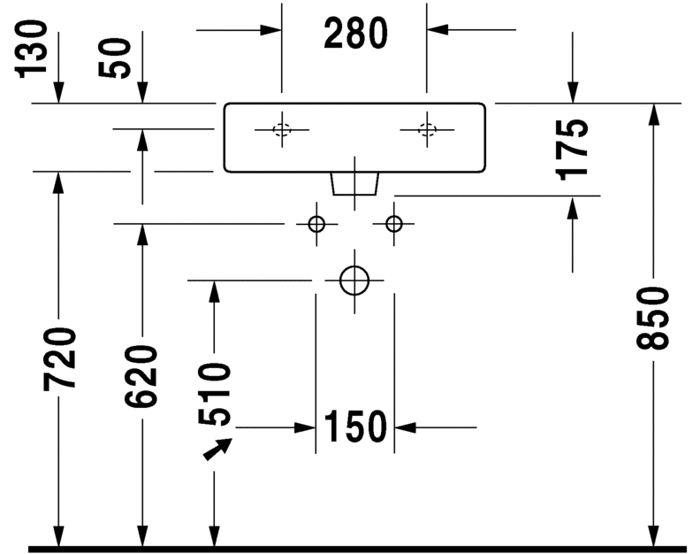 Раковина 50 см Duravit Vero 0454500000