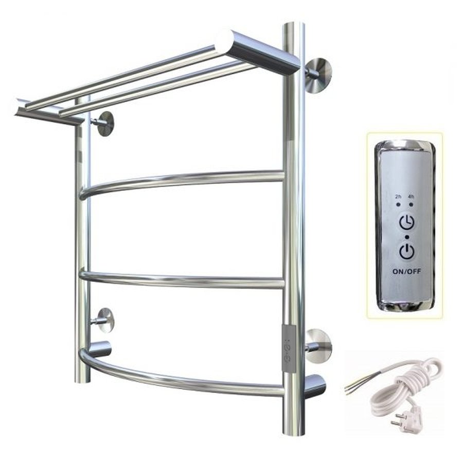 Полотенцесушитель электрический Тругор Пэк серия 5 60х50 хром, с полкой