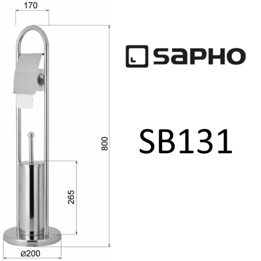 Держатель туалетной бумаги Sapho SAMBA SB131 хром