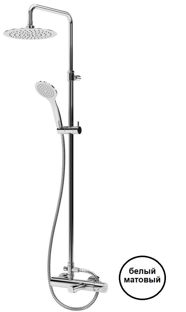 Душевая стойка Cezares LEAF-CVDA-23-BIO белый матовый