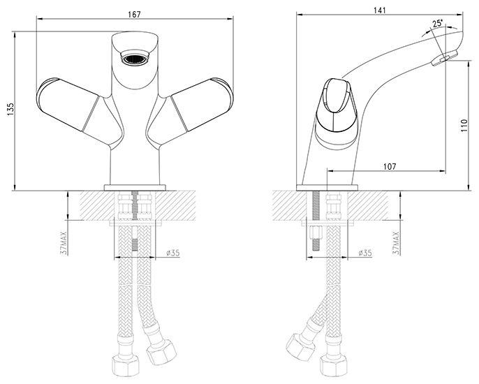 Смеситель Iddis Funk FUNSB00i01 хром