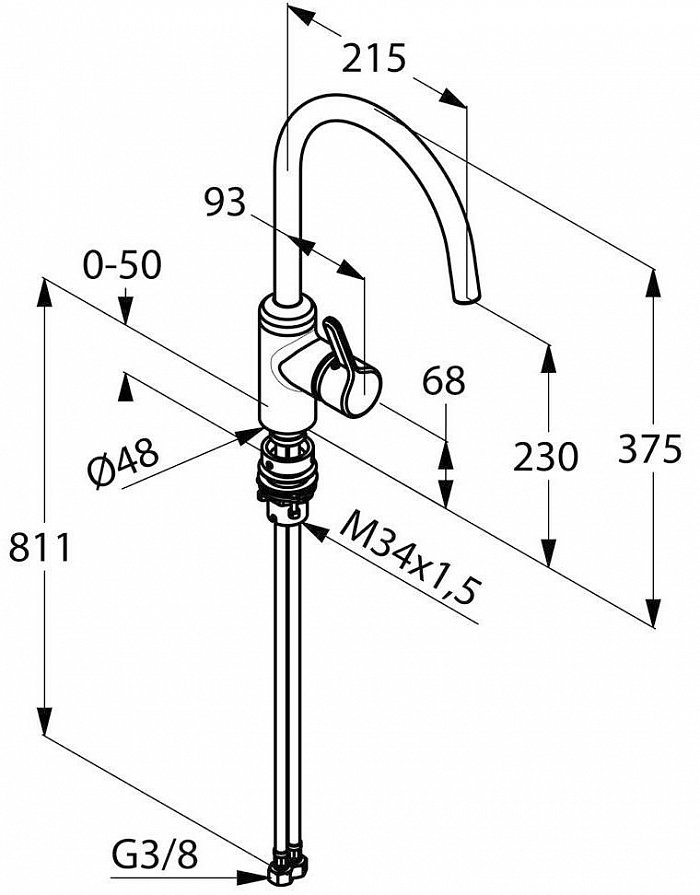 Смеситель для кухни Kludi Bingo Star 428579678 нержавеющая сталь