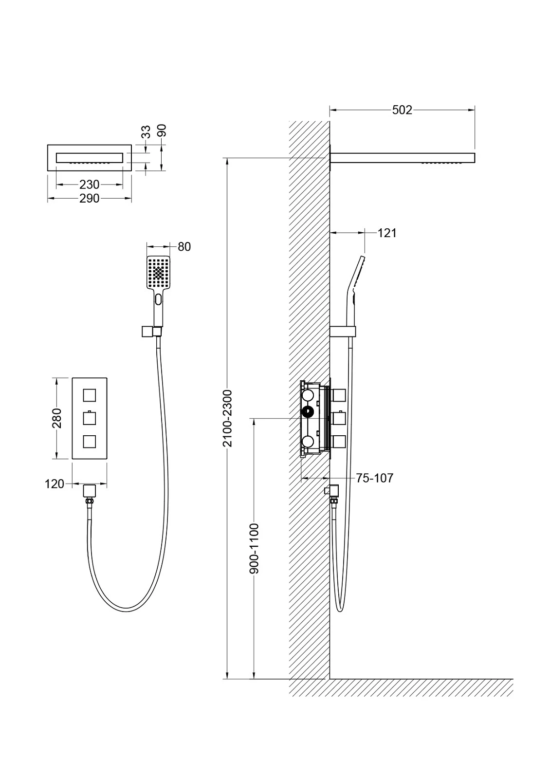 Душевая система Timo Petruma SX-5039/00SM chrome Хром