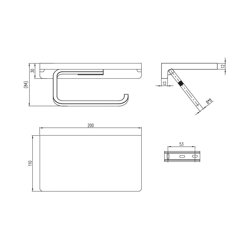 Держатель туалетной бумаги Villeroy & Boch Elements-Striking TVA15202300061 хром