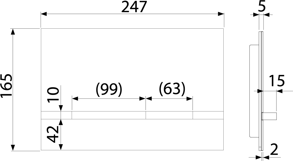 Кнопка смыва AlcaPlast Flat STRIPE-GL1200 белый