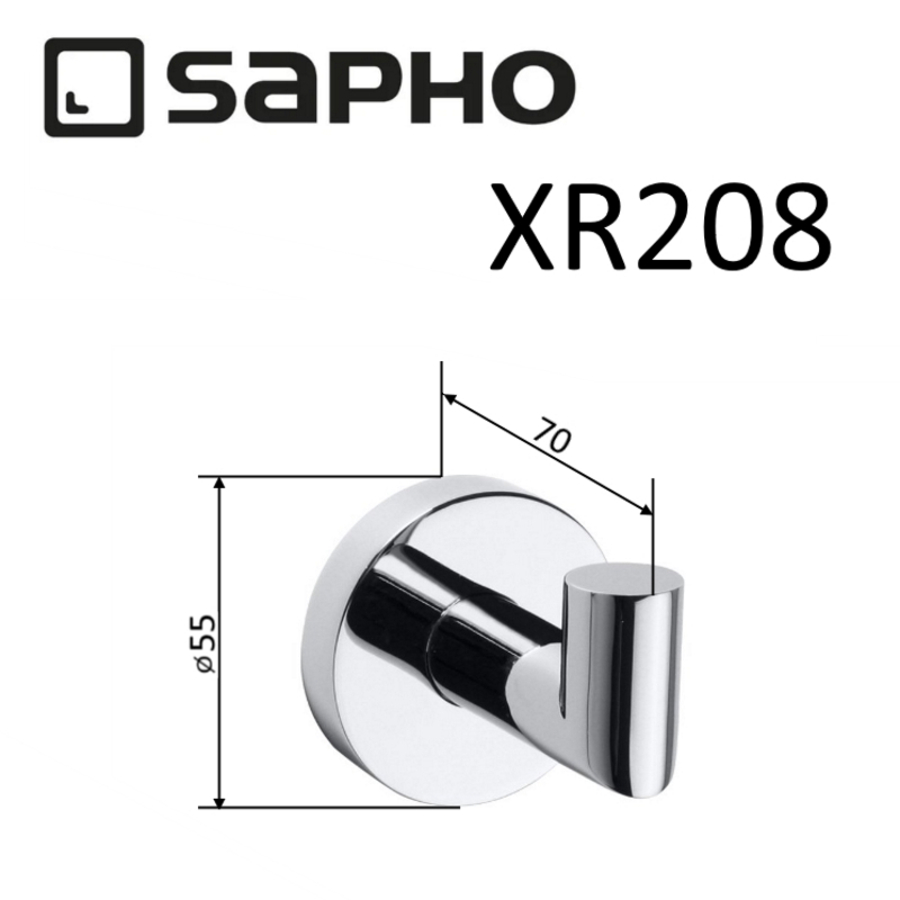 Крючок Sapho X-ROUND XR208 хром