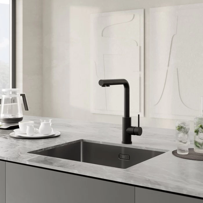 Смеситель для кухни IDDIS Rule RULBLLFi05 черный матовый