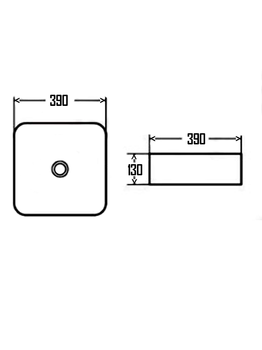 Раковина накладная 39см AQUAme AQM5011MB черный матовый