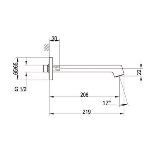 Излив для ванны с душем Villeroy & Boch Classic TVT10150500061 хром