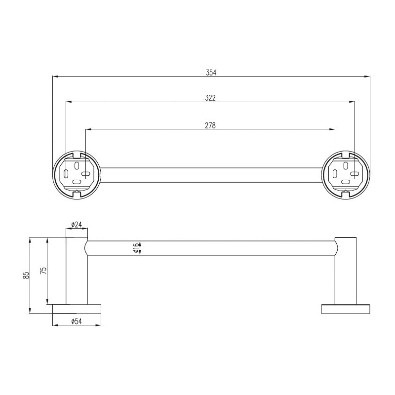 Полотенцедержатель Villeroy & Boch Elements-Tender TVA15102100061 хром