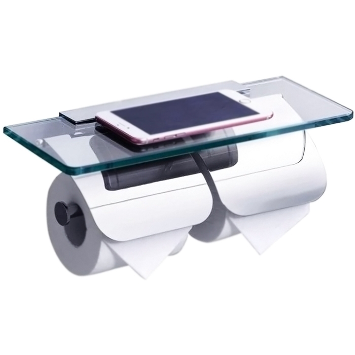 Держатель туалетной бумаги Rush Edge ED77132 двойной Хром