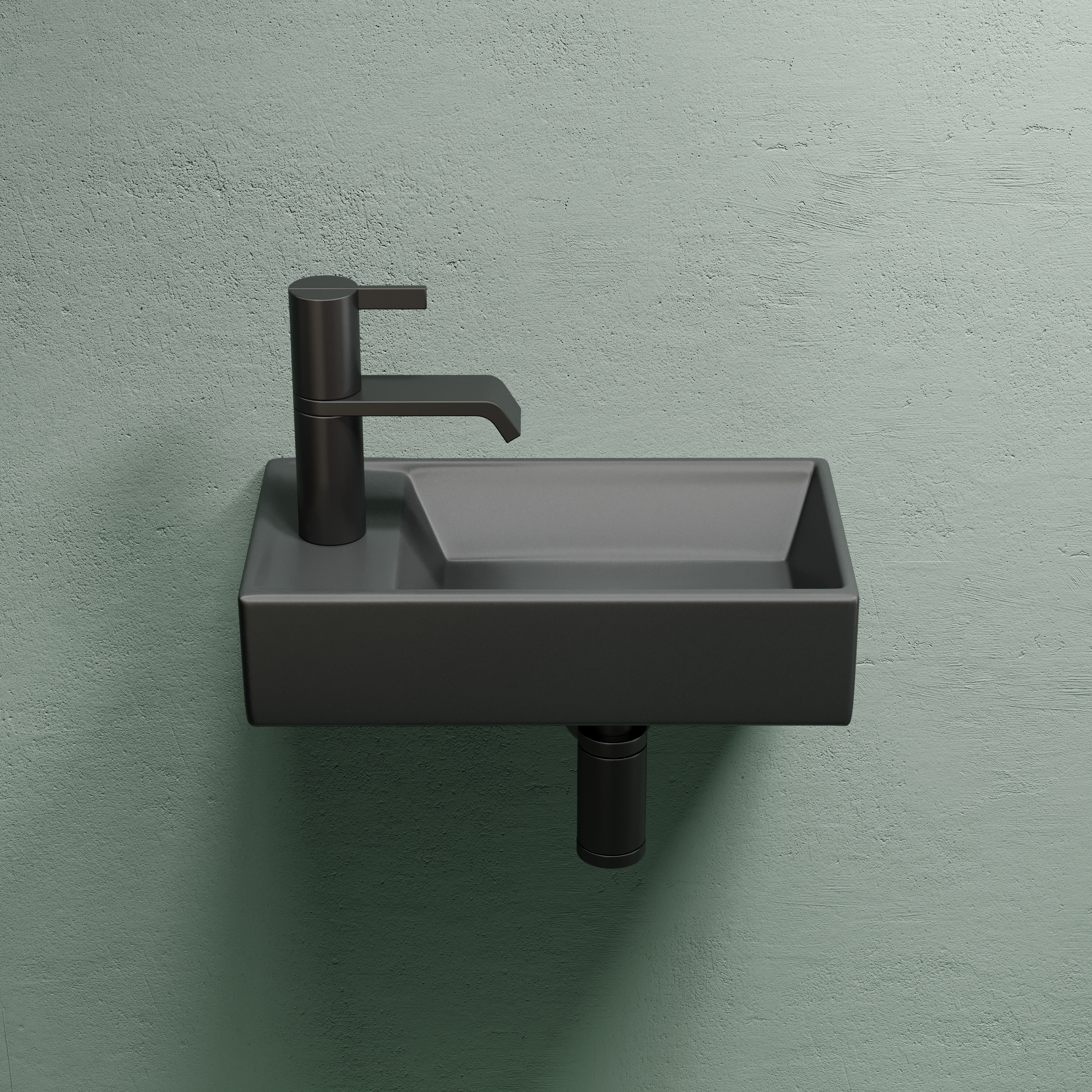 Раковина подвесная 40см Ceramica Nova Element CN6051RMDH антрацит матовый