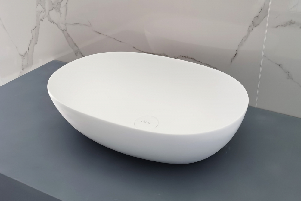 Раковина накладная ABBER Stein AS2636 белая матовая
