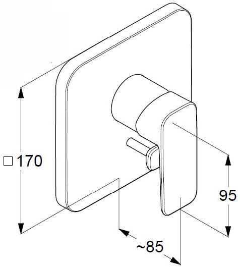 Смеситель для ванны с душем Kludi Pure&Style 406500575 хром