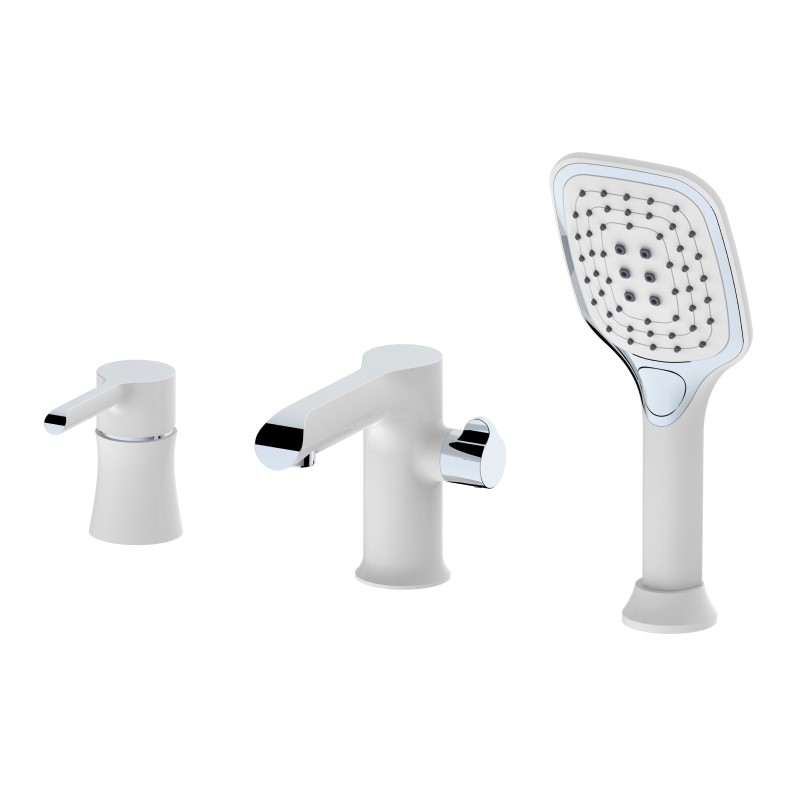 Смеситель на борт ванны Haiba HB80805-8, белый