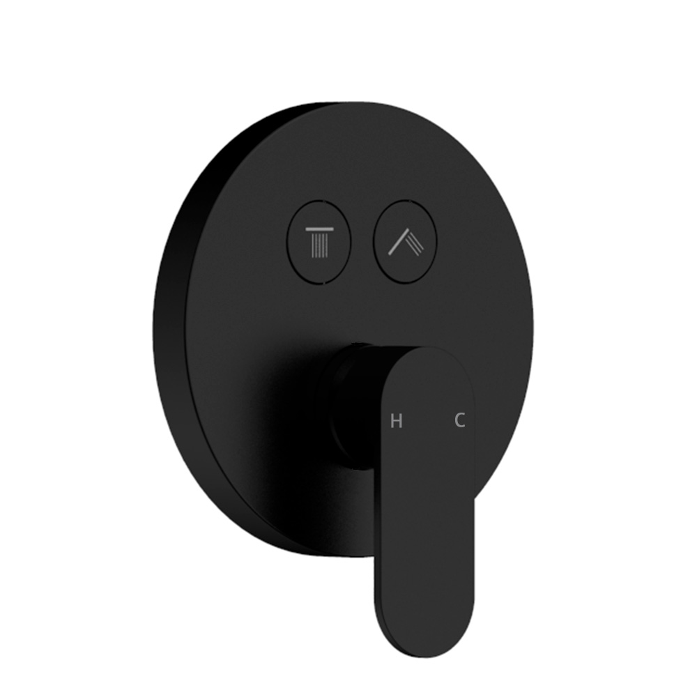 Встраиваемая душевая система со смесителем AQUAme AQM8402MB черный матовый