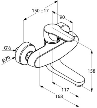 Смеситель для кухни Kludi Objekta 328810575 хром