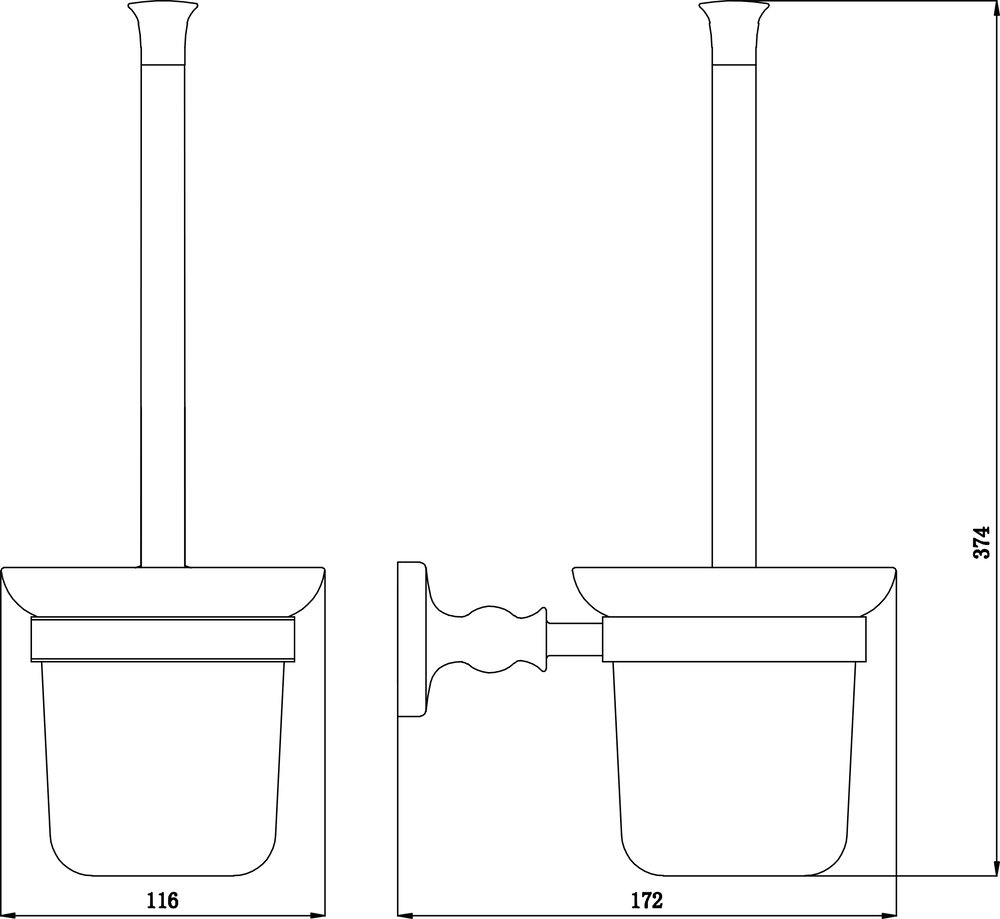 Ершик для унитаза Rush Crete CR35710 Бронза