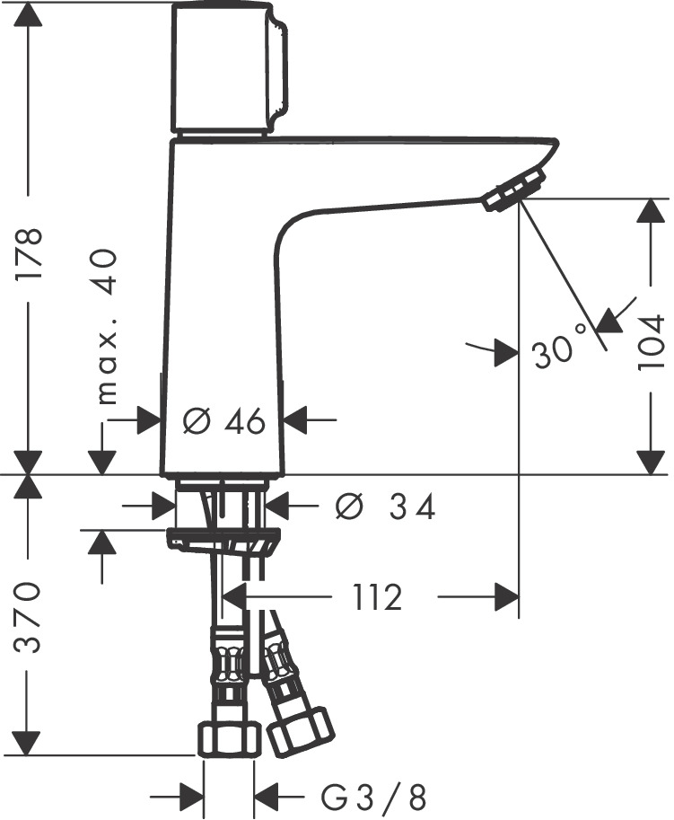 Смеситель для раковины Hansgrohe Talis Select E 71750000 хром