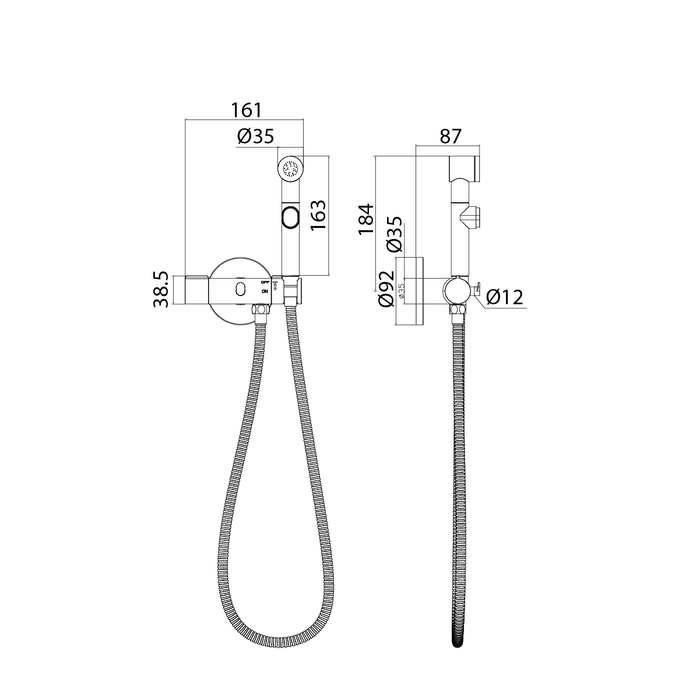 Гигиенический душ со смесителем IDDIS AXESBR0i08 хром