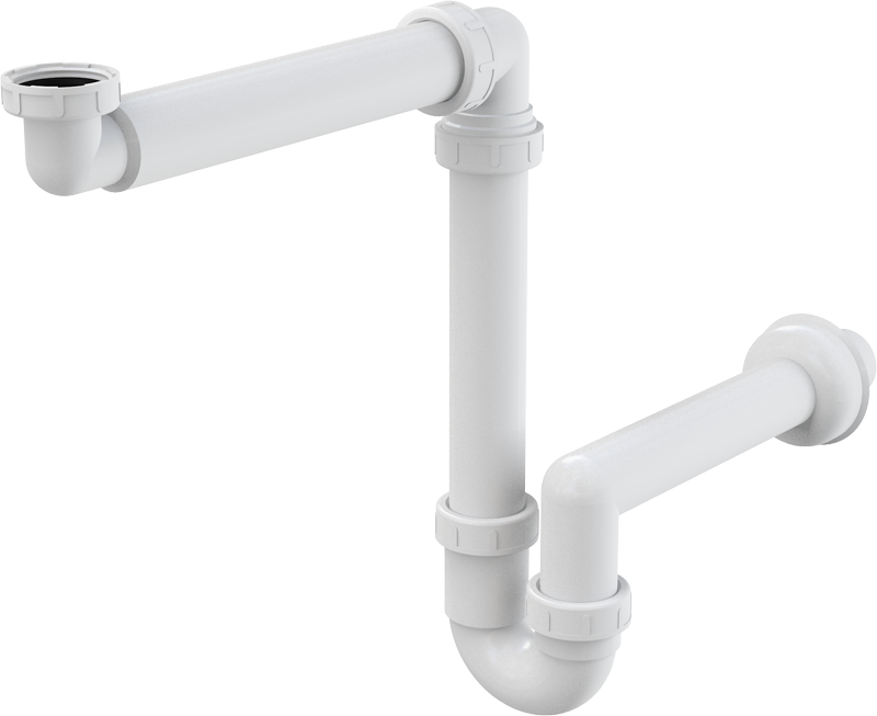 Сифон для раковины Alcaplast A434 Белая