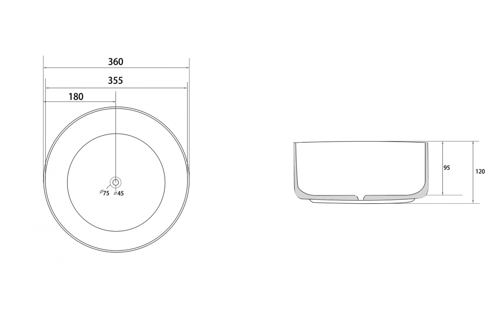 Раковина накладная ABBER Bequem AC2108MCG светло-зеленая матовая