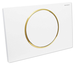Кнопка смыва Geberit Sigma 10 115.758.KK.5 белый/золотой