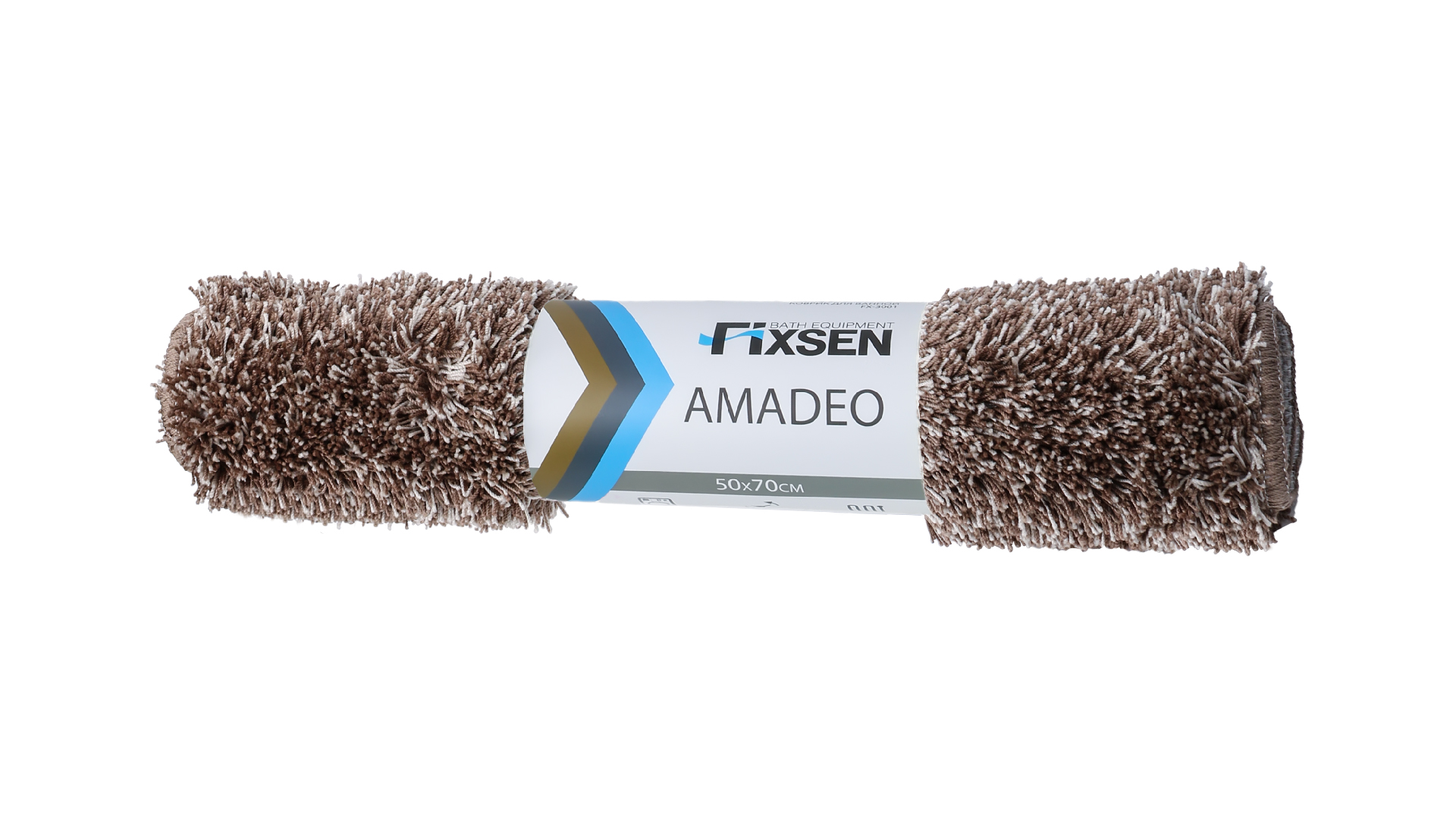 Коврик для ванной Fixsen Amadeo 1-ый,  FX-3001I, коричневый, 50х70 см.