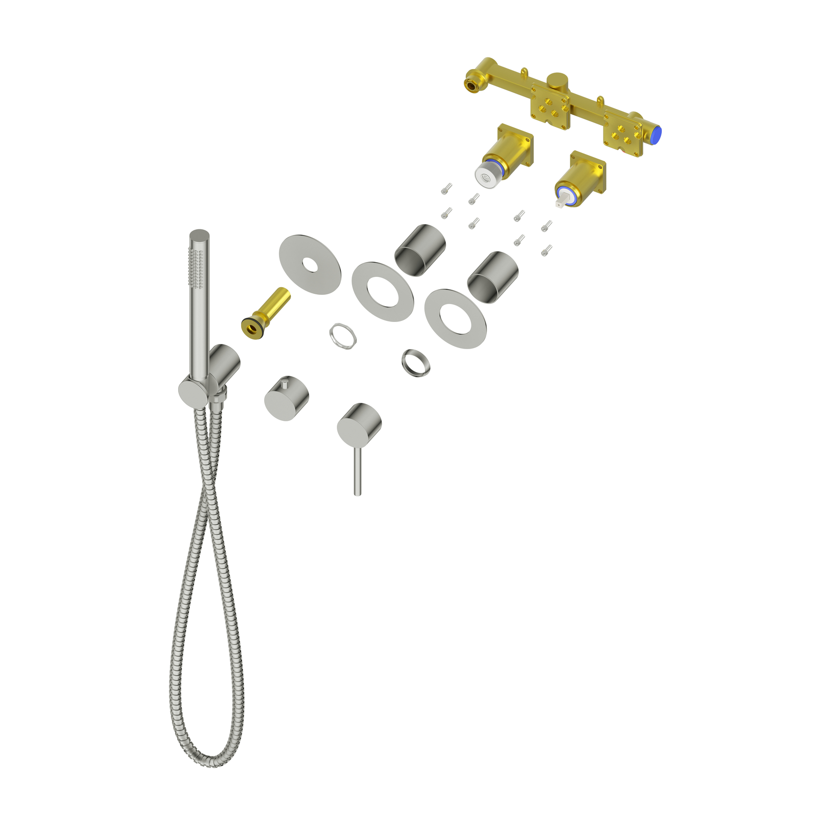 Встраиваемая душевая система со смесителем Timo Saona SX-2349/19SM розовое золото