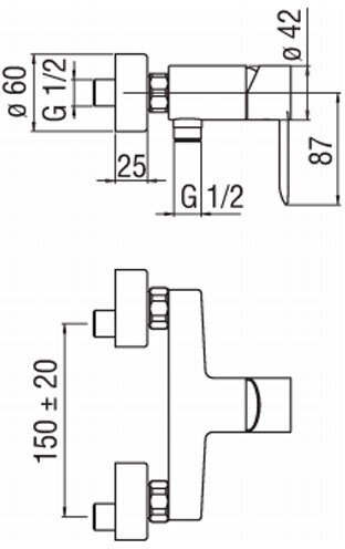 Смеситель для душа Nobili Sand SA99130CR хром
