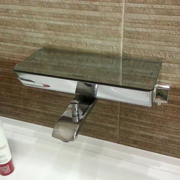 Смеситель для ванны Hansgrohe Ecostat Select 13141400 с термостатом Хром Белый
