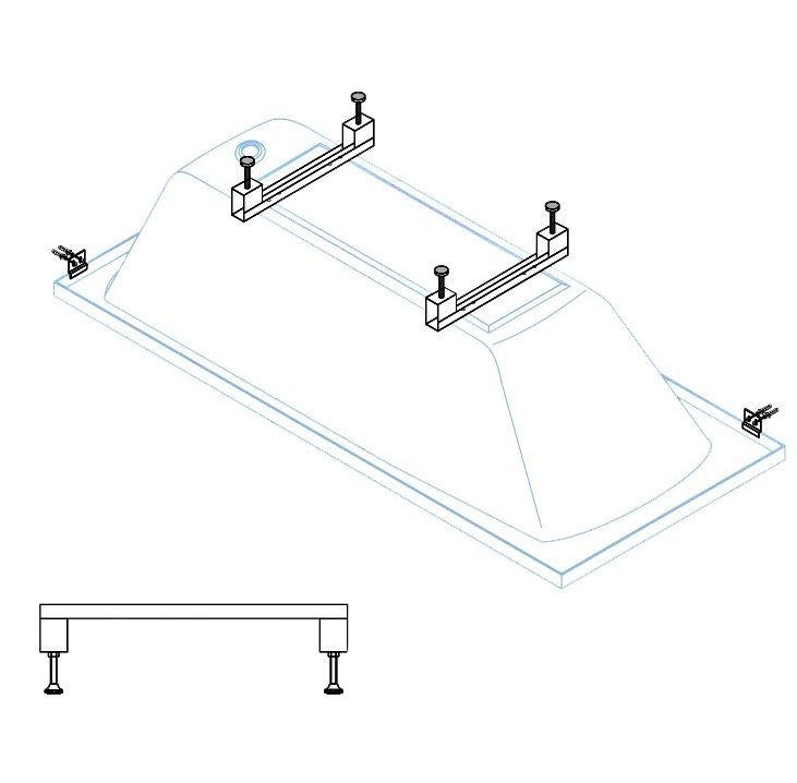 Универсальный комплект ног Cezares LEG-KIT-100