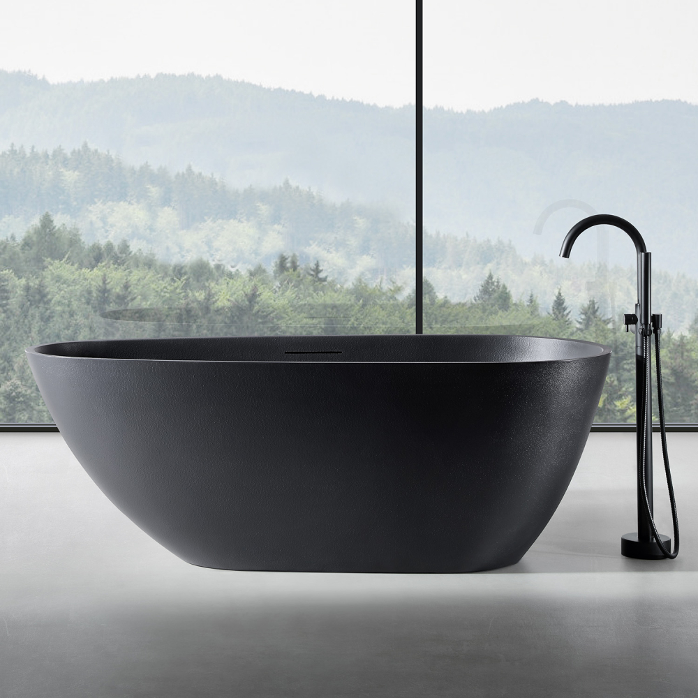 Ванна из искусственого камня ABBER Dortmund AM9911B черная