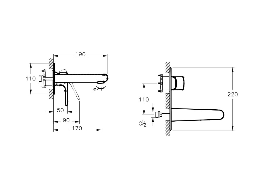 Смеситель для раковины Vitra Root Round A42721EXP хром