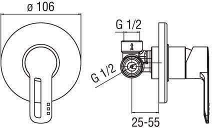 Смеситель для душа Nobili New Road RD00108CR Хром