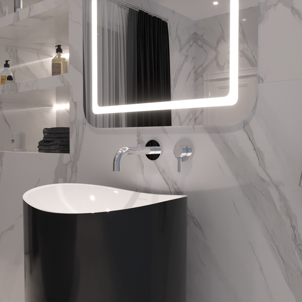 Смеситель для умывальника скрытого монтажа WHITECROSS Y Y1216CR (хром)