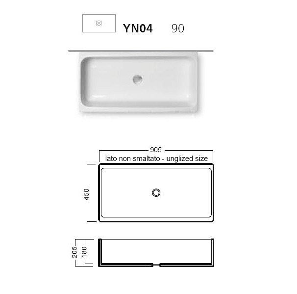 Раковина Hatria Specials (90 см) хозяйственная