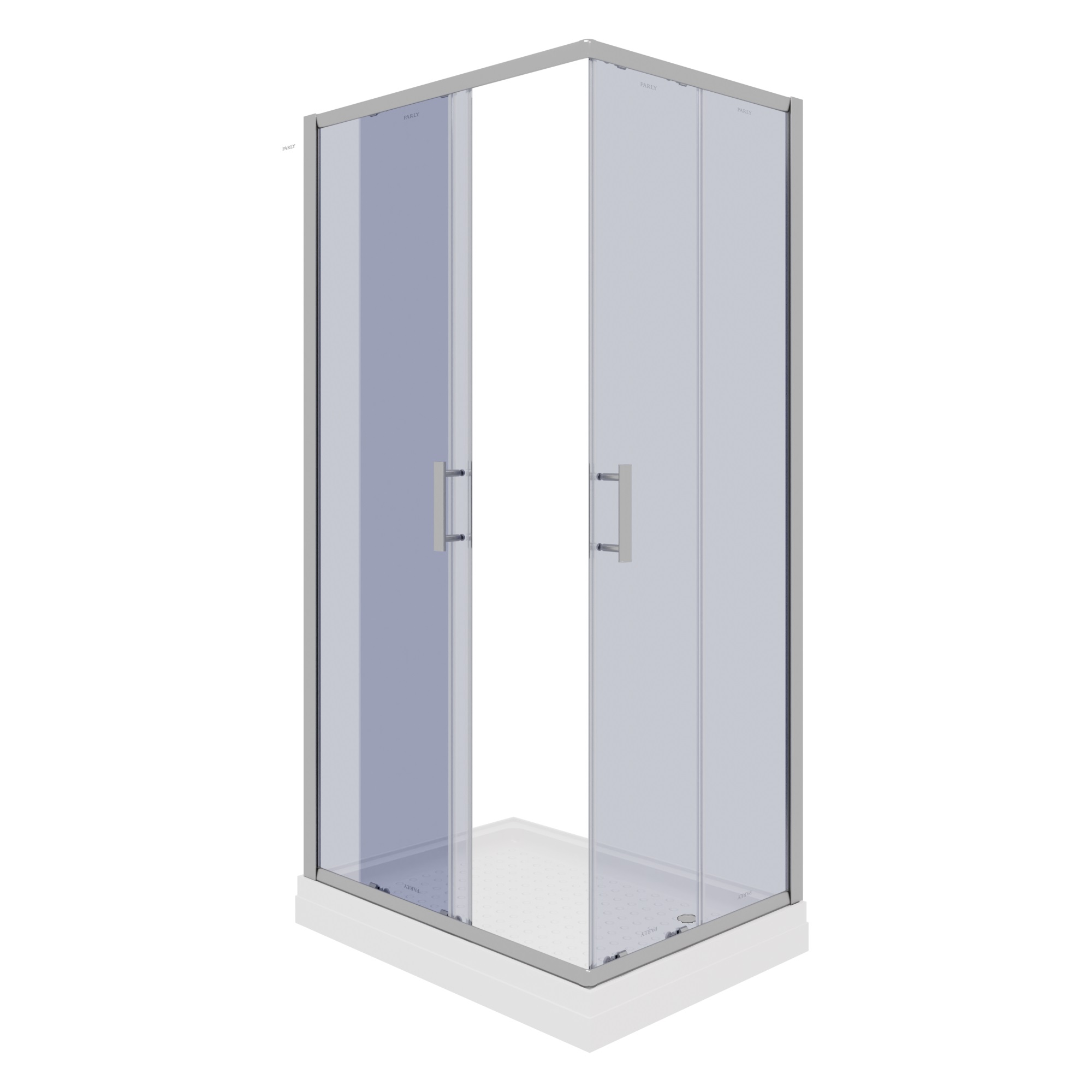 Душевой угол Parly 80x100x185 профиль хром, стекло тонированное