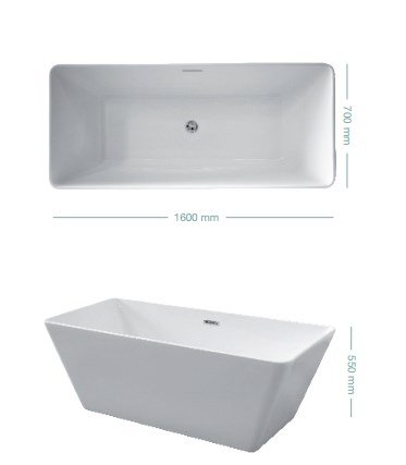 Акриловая ванна Kerasan Ego 160x70 белый