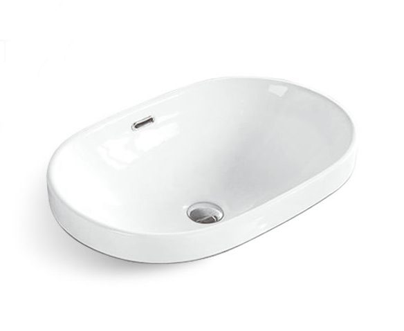 Раковина полувстраиваемая 60см Gid S1004 белый