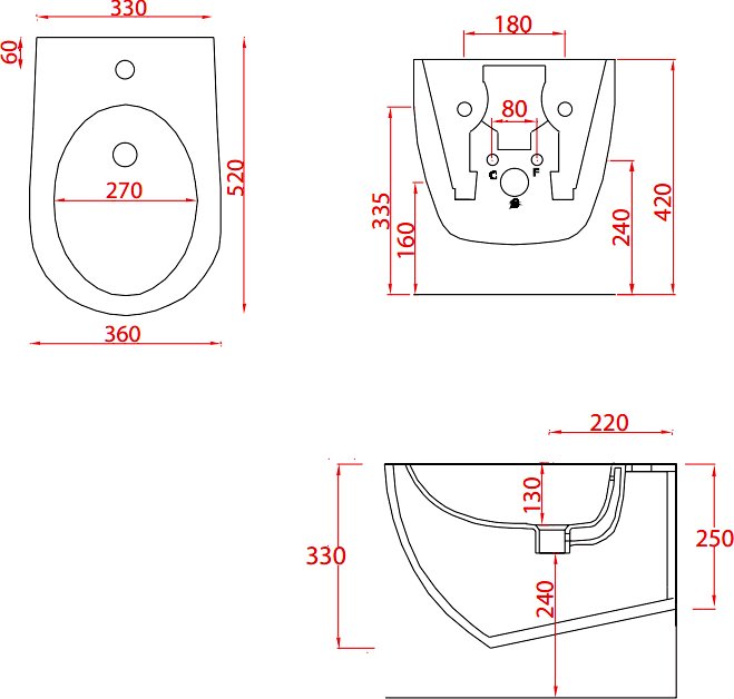 Биде подвесное ArtCeram File 2.0 FLB001 01 00/FLB001 30