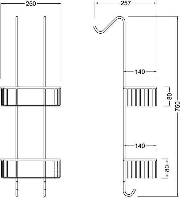 Полка корзина Timo Nelson 150084/00 Хром