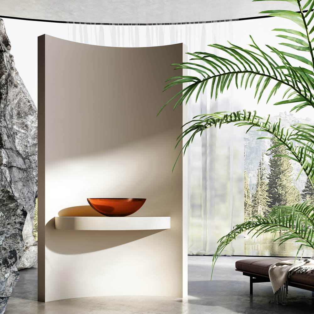 Раковина накладная 50см ABBER Kristall AT2802Opal коричневый