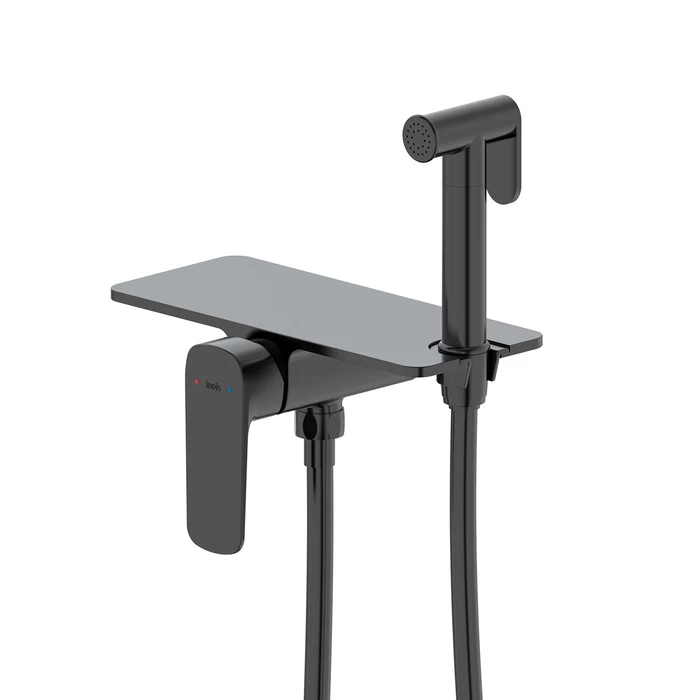 Гигиенический душ со смесителем IDDIS AXEBLSHi08 черный матовый