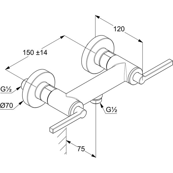 Смеситель для душа Kludi Nova Fonte 207100515 хром