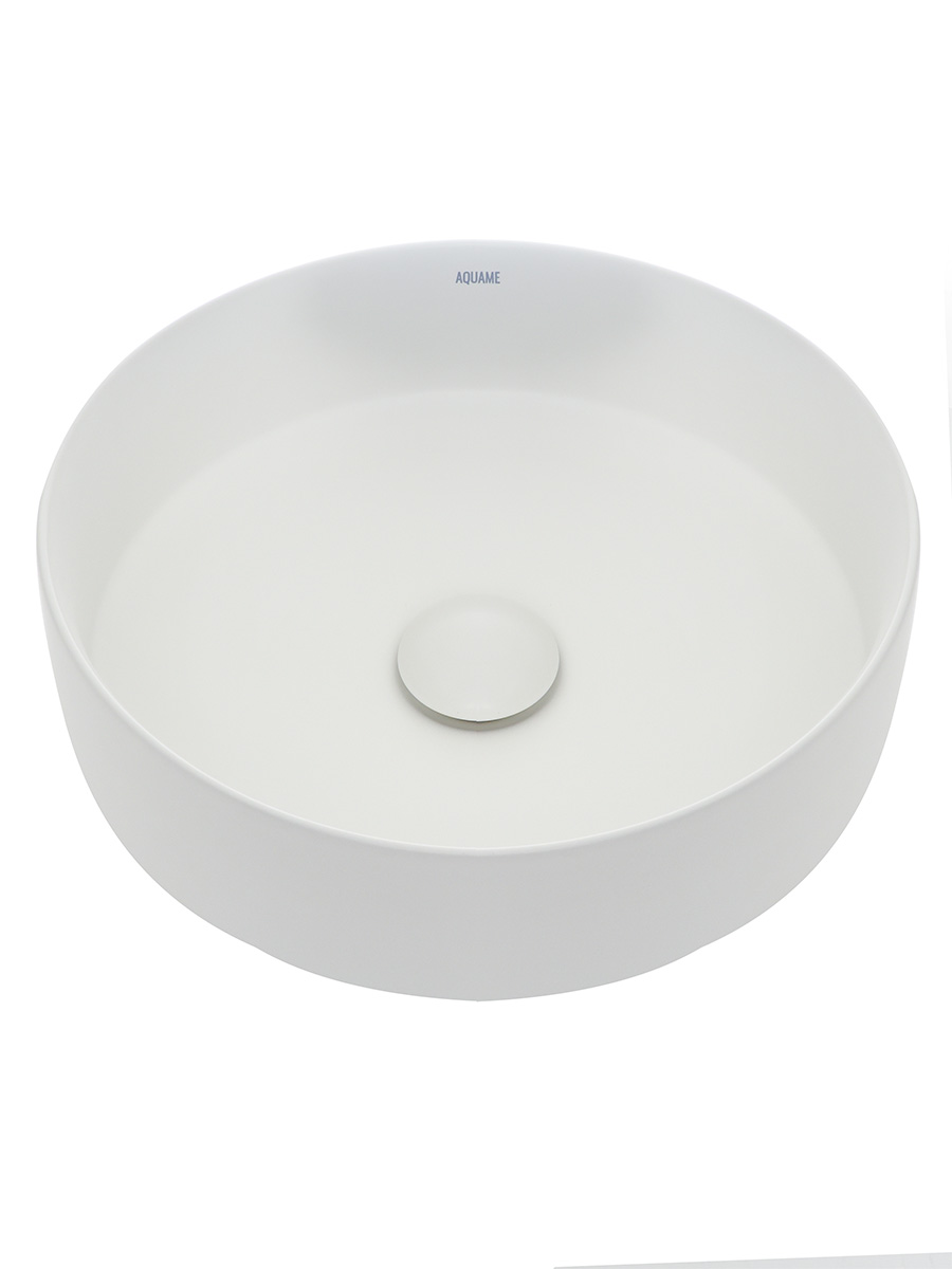 Раковина накладная 35.5см AQUAme AQM5012MW белый матовый