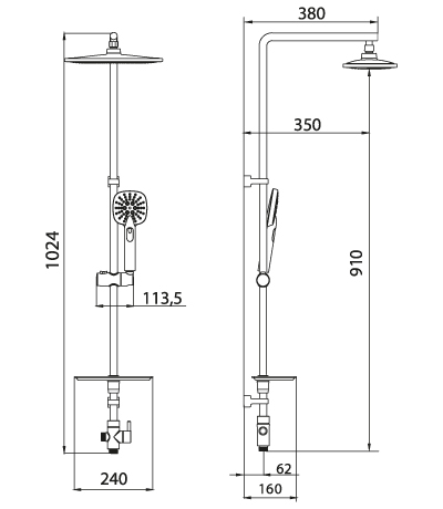 Душевая стойка Lemark Tropic LM8805C хром